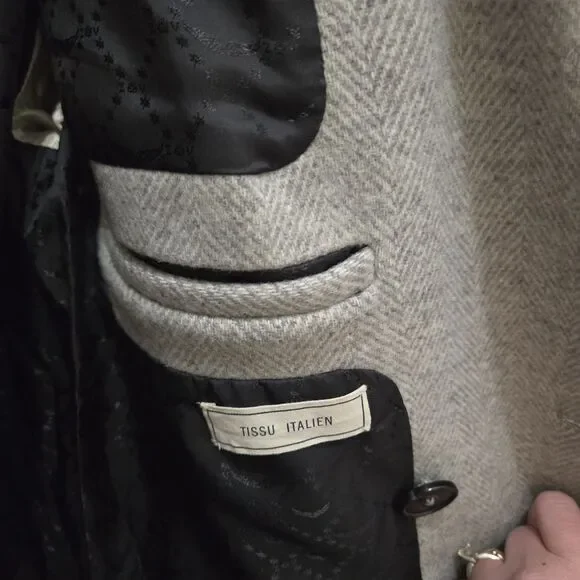 Zadig & Voltaire Mulan Double Breasted Grey Coat Size S New - Picture 13 of 16